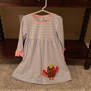 EUC. Brand: Smock Monkey. Turkey appliqué dress. Size:5